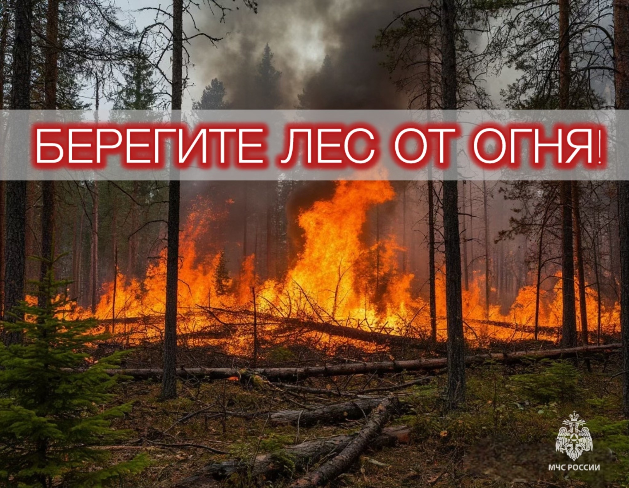 Берегите лес от огня.