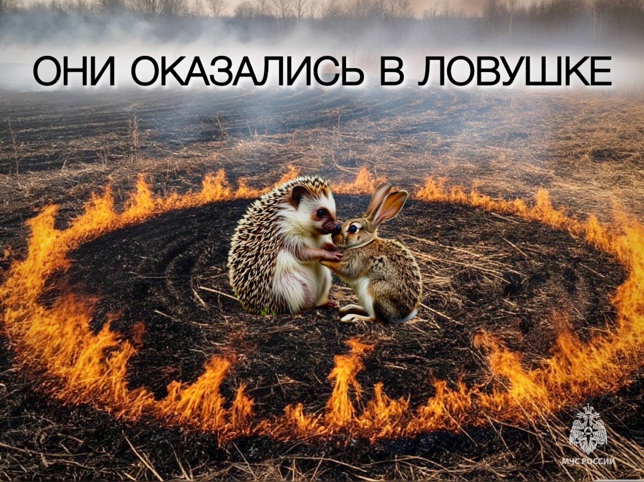Палы травы — серьёзная угроза для природы и её обитателей!.